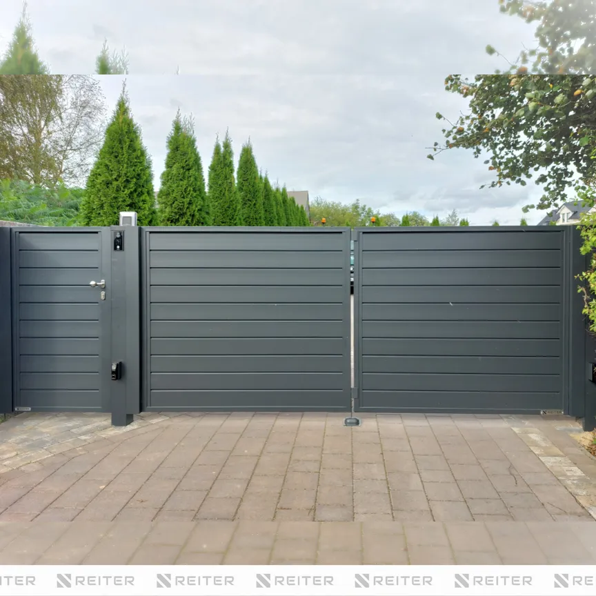 Detale montażowe bramy dwuskrzydłowej