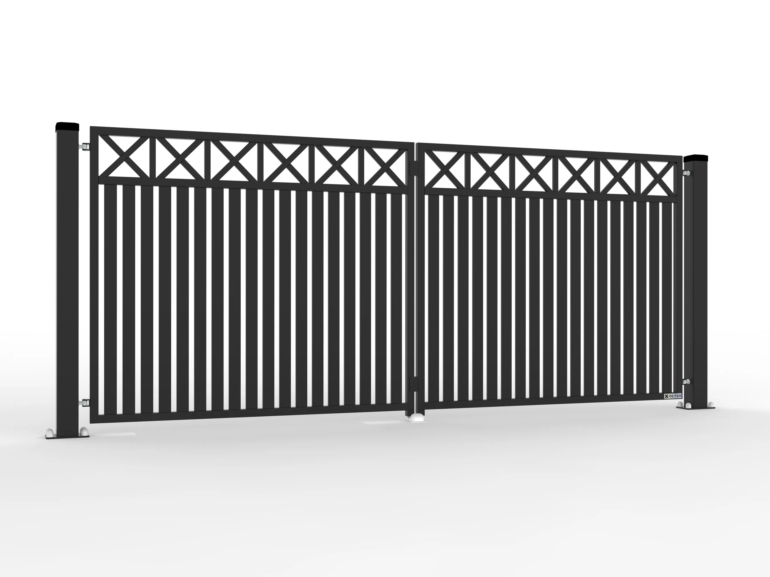 Model X - Brama dwuskrzydłowa na wymiar